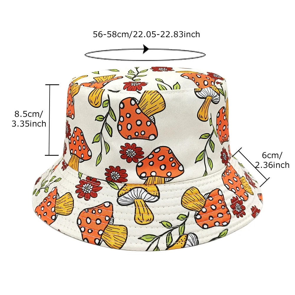 Mushroom Reversable Bucket Hat