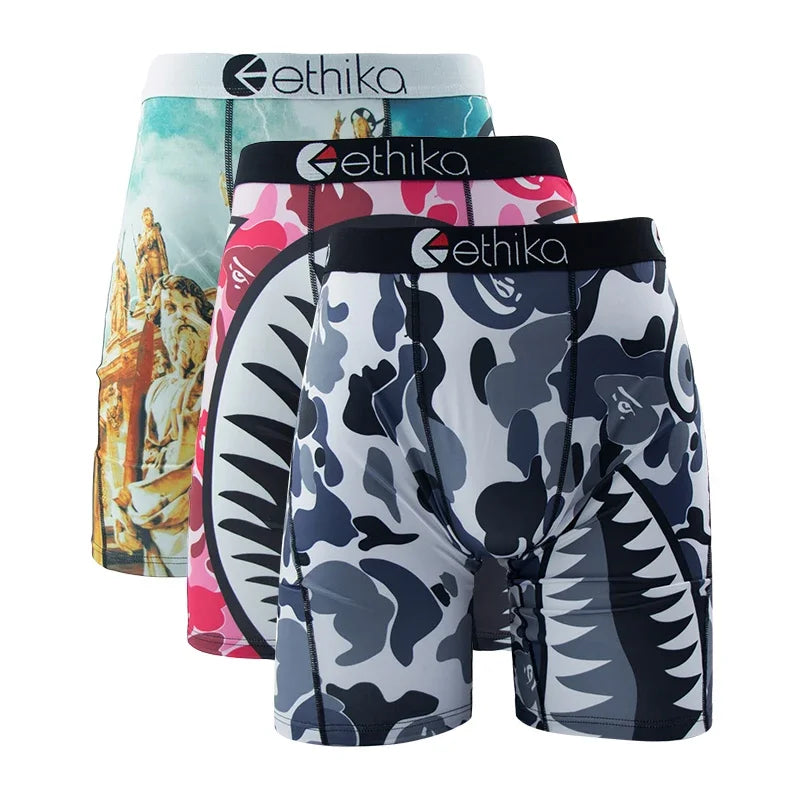 3 Pieces: Ethika Graphic Boxer Briefs #1