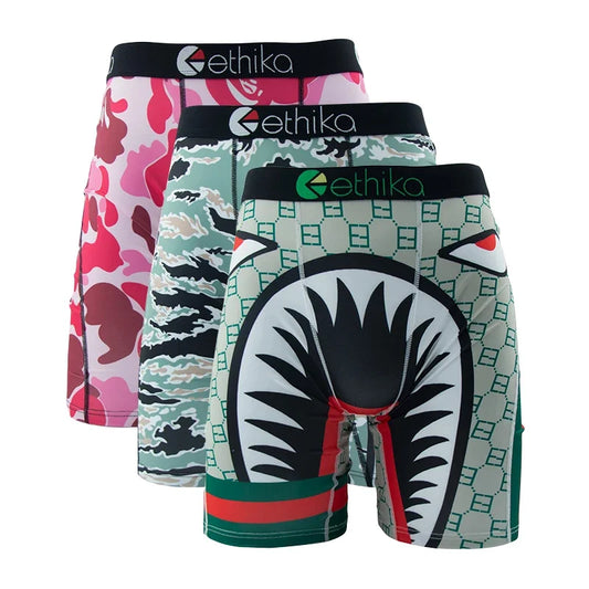 3 Pieces: Ethika Graphic Boxer Briefs #1