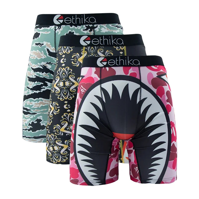 3 Pieces: Ethika Graphic Boxer Briefs #1
