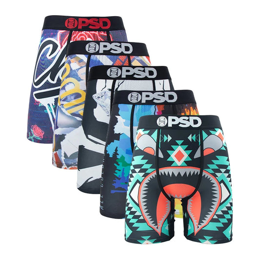 5 Pieces: PSD Graphic Boxer Briefs