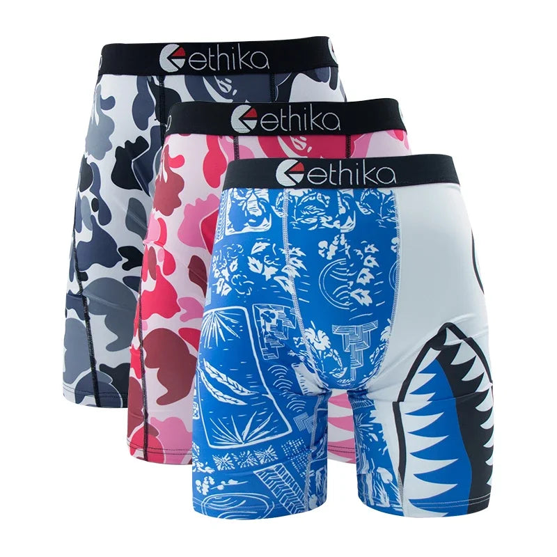 3 Pieces: Ethika Graphic Boxer Briefs #1