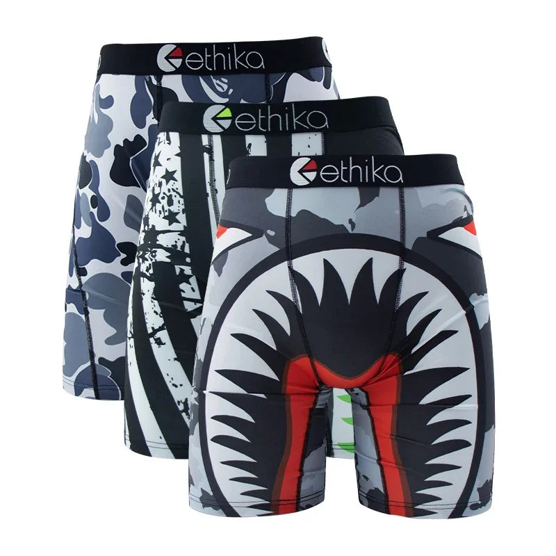 3 Pieces: Ethika Graphic Boxer Briefs #1