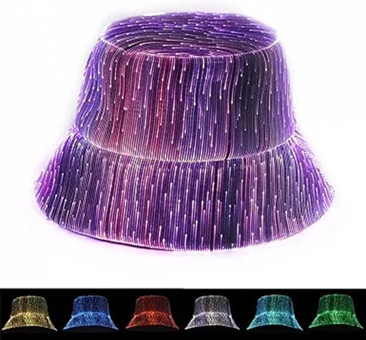 LED Optical Fiber Bucket Hat