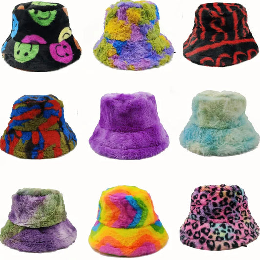 Faux Fur Bucket Hats