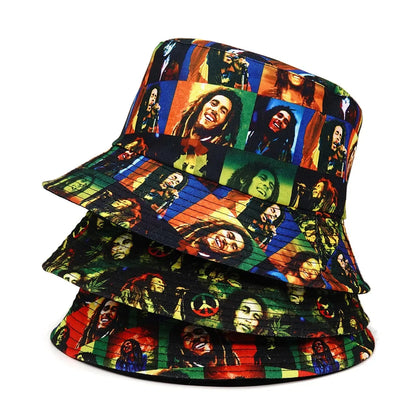 Bob Marley Reversable Bucket Hat