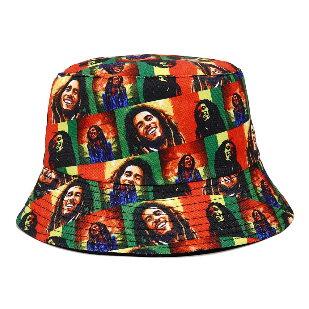 Bob Marley Reversable Bucket Hat