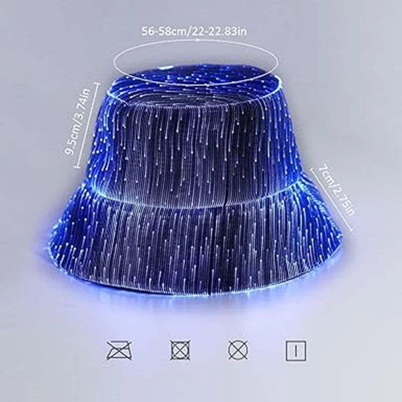 LED Optical Fiber Bucket Hat