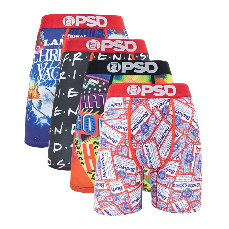 4 Pieces: PSD Graphic Boxer Briefs