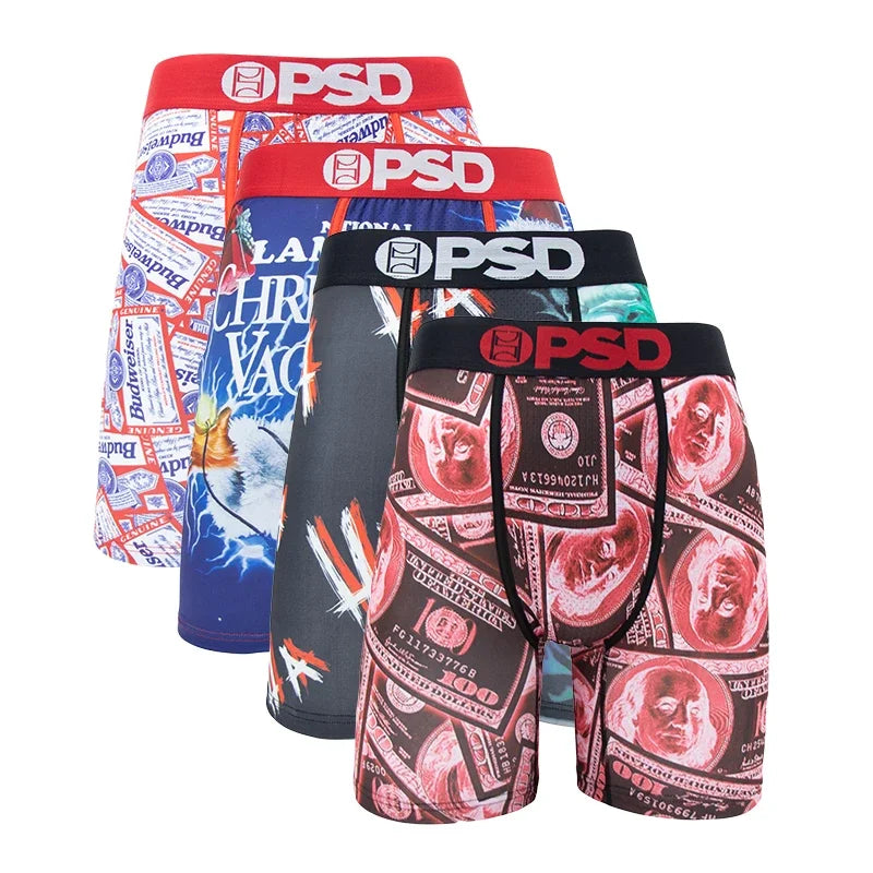 4 Pieces: PSD Graphic Boxer Briefs