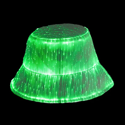 LED Optical Fiber Bucket Hat