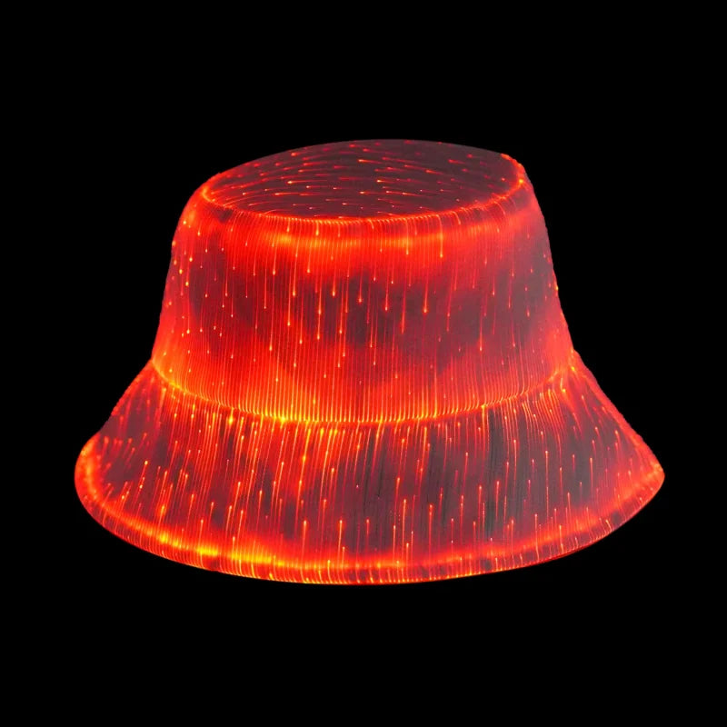 LED Optical Fiber Bucket Hat