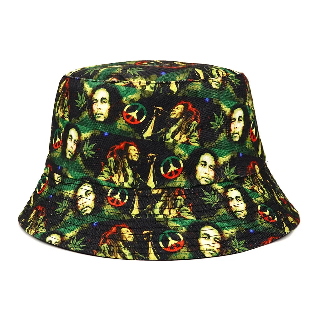 Bob Marley Reversable Bucket Hat