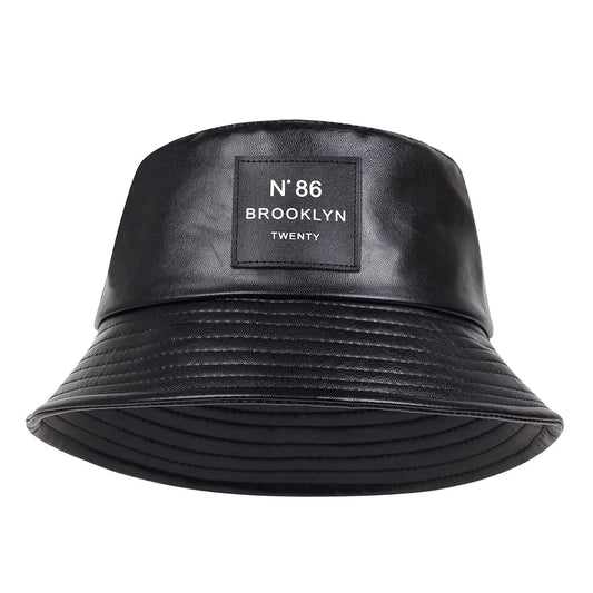 Brooklyn Faux Leather Bucket Hat
