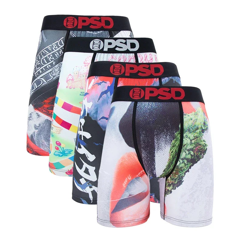 4 Pieces: PSD Graphic Boxer Briefs