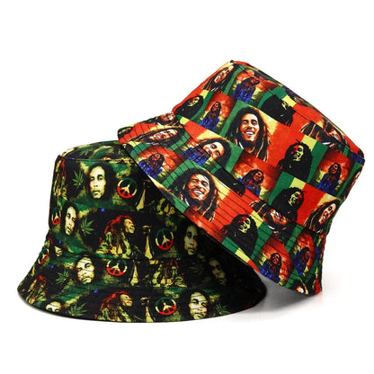 Bob Marley Reversable Bucket Hat