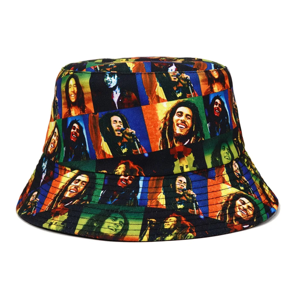 Bob Marley Reversable Bucket Hat